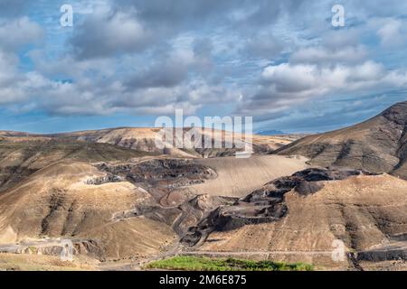 Pico Zarza Straße hinter Morro Jable auf Fuerteventura, Spanien Stockfoto