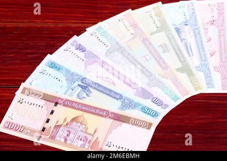 Afghanisches Geld - afghanischer Hintergrund Stockfoto