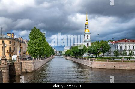 Marine Nikolski Sobor oder Heiligen Nikolaus Kathedrale, St. Petersburg, Russland Stockfoto