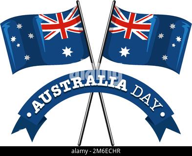 Happy Australia Day – Illustration zum Banner-Design Stock Vektor