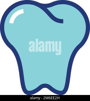 Zahnsymbol. Logo der Zahnklinik. Symbol für farbige Zähne Stock Vektor