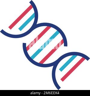 DNA-Helix-Symbol. Genomsymbol. Genetische Wissenschaft Stock Vektor