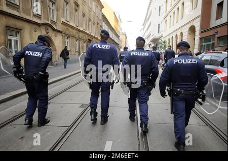 Wien, Österreich. 17. Mai 2014 Demonstration der Osterreichischen Identitätsbewegung in Wien Stockfoto