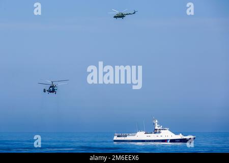 Internationale Militärübungen der Marine. Stockfoto