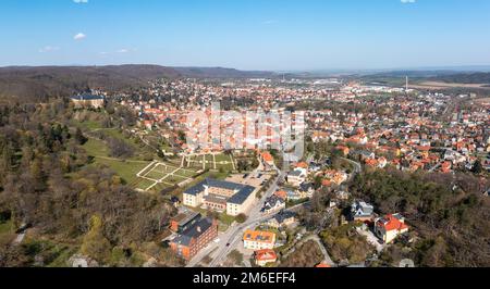 Luftbildaufnahmen Blankenburg Harz Stockfoto