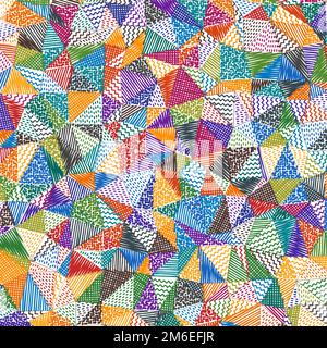 Niedriger Hintergrund für Polyskizzen. Erstaunliches quadratisches Muster. Moderner abstrakter Hintergrund. Vektordarstellung. Stock Vektor