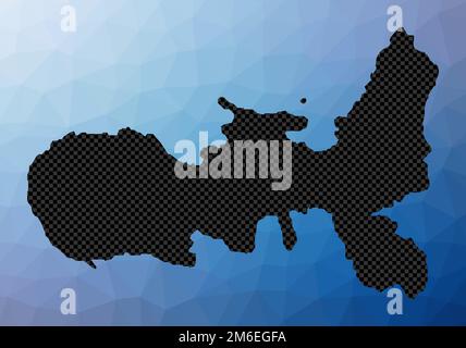 Elba geometrische Karte. Schablonenform von Elba in niedriger Poly-Form. Elegante Inselvektordarstellung. Stock Vektor