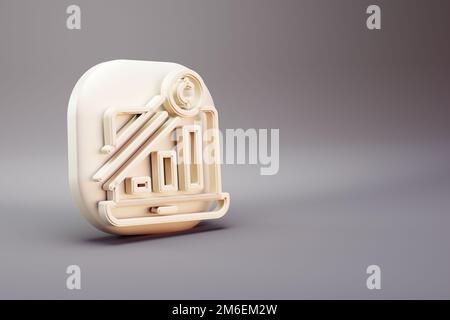 Wunderschöne abstrakte Illustrationen Symbole für Blockchain-Statistiken auf einem wunderbaren Hintergrund. 3D-Rendering-Abbildung. Hintergrundmuster für Beschreibung Stockfoto