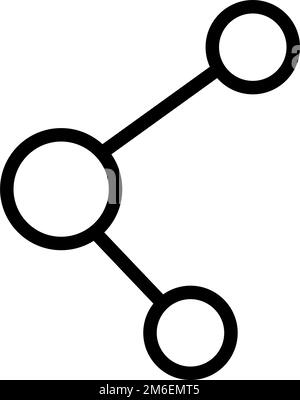 Freigabesymbol. Netzwerksymbol. Verbindungen. Bearbeitbarer Vektor. Stock Vektor