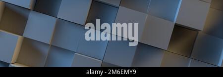 Beleuchteter Hintergrund/Banner für Würfel Stockfoto
