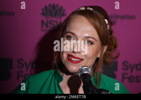 Sydney, Australien. 4. Januar 2023 Sydney Festival startet Medienkonferenz im Cutaway, Barangaroo. Bild: Sydney Festival, Künstlerische Direktorin Olivia Ansell. Kredit: Richard Milnes/Alamy Live News Stockfoto