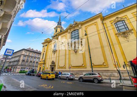 Budapest, Ungarn. St. Teresa von der Avila-Gemeinde-Kirche Stockfoto