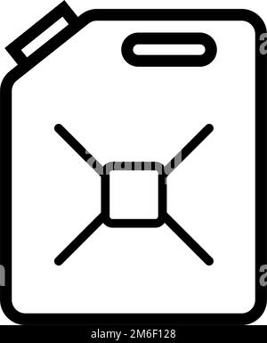 Symbol für Benzinkanister. Betankungsbehälter. Bearbeitbarer Vektor. Stock Vektor