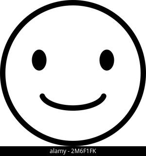Symbol „Einfaches Lächeln“. Spaß. Bearbeitbarer Vektor. Stock Vektor