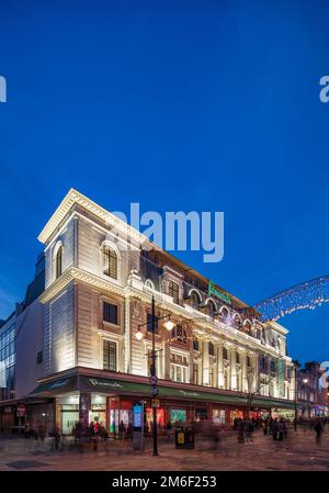 Fenwick at Christmas, Northumberland Street Newcastle upon Tyne, Tyne & Wear, England, Großbritannien Stockfoto