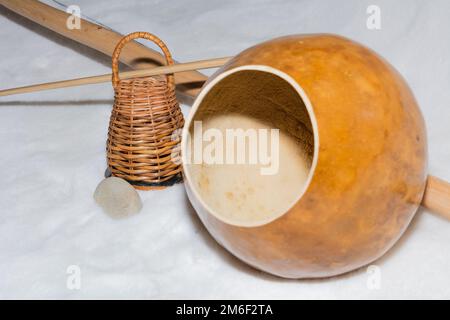 Berimbau - traditionelles Musikinstrument, das in Capoeira verwendet wird Stockfoto