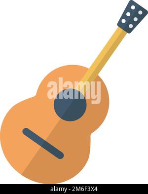 Moderne Gitarrenkultur. Musikinstrument und Musik. Bearbeitbarer Vektor. Stock Vektor