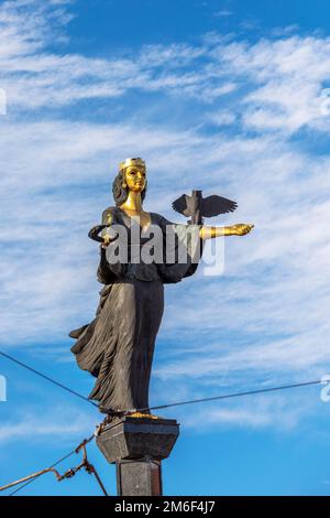 Goldene Statue der Hagia Sophia in Sofia, Bulgarien Stockfoto