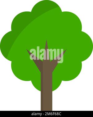 Die Natur. Baum. Umwelt und Forstwirtschaft. Bearbeitbarer Vektor. Stock Vektor