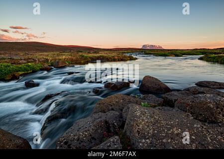 Auf dem Weg zum Berg Askja, Island Stockfoto