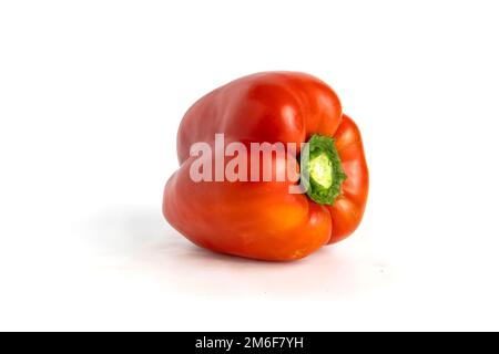 Paprika, isoliert auf weiss Stockfoto