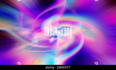 Hintergrund von Neon Regenbogen wirbelnde Blume Textur Stockfoto