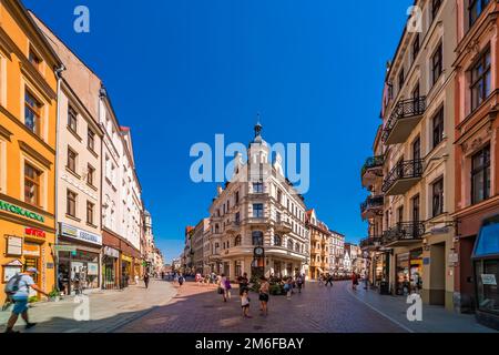 Geschäftiges Treiben in der Altstadt von Torun Stockfoto