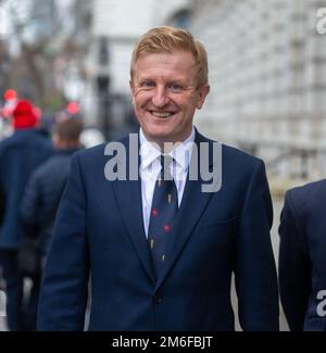 London, England, Großbritannien. 4. Januar 2023. Kanzler des Herzogtums Lancaster OLIVER DOWDEN wird vor dem Kabinett gesehen. (Bild: © Tayfun Salci/ZUMA Press Wire) Stockfoto