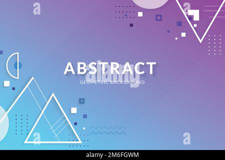 Vektor mit abstraktem geometrischem Hintergrund in Violett-Blau Stock Vektor