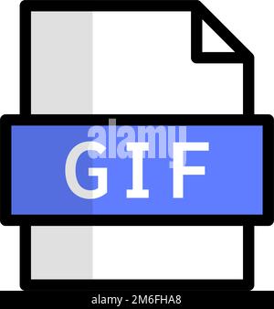 GIF-Dateisymbol im Graphics Interchange Format. Bearbeitbarer Vektor. Stock Vektor