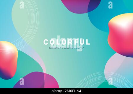 Farbenfroher abstrakter Hintergrundvektor mit Farbverlauf Stock Vektor