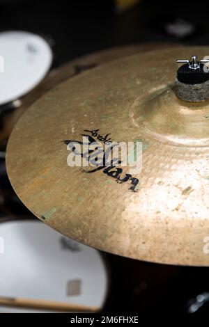 Idles Drummer Jon Beavis' Trikot, fotografiert in Factory Studios, Bristol. Stockfoto