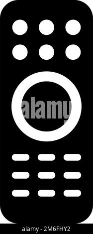 Symbol für TV-Fernbedienung. Steuerung des elektronischen Geräts. Bearbeitbarer Vektor. Stock Vektor