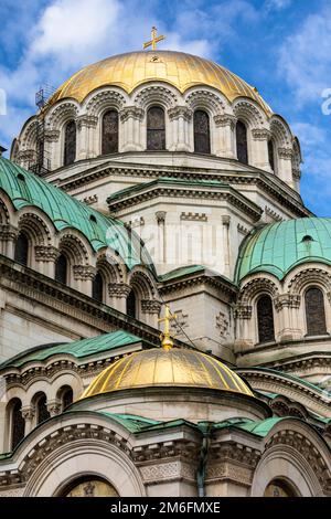 Kathedrale St. Aleksandar Nevski, Sofia Bulgarien. Stockfoto
