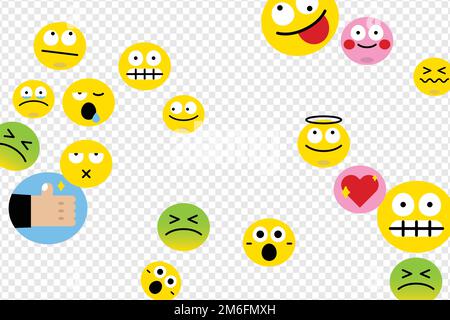 Emoticon Mimik Kollektion Vektor Stock Vektor