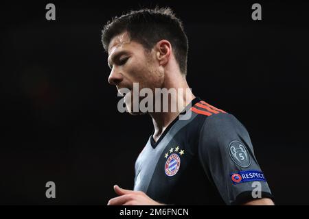 Xabi Alonso von Bayern München - Arsenal gegen Bayern München, UEFA Champions League - Runde der 16. Etappe, Emirates Stadium, London - 7. März 2017. Stockfoto