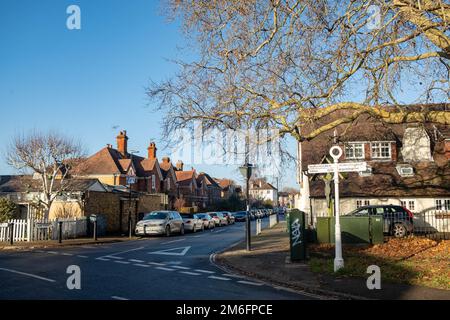 London - Dezember 2022: HAM Common Area von Richmond im Südwesten von London Stockfoto