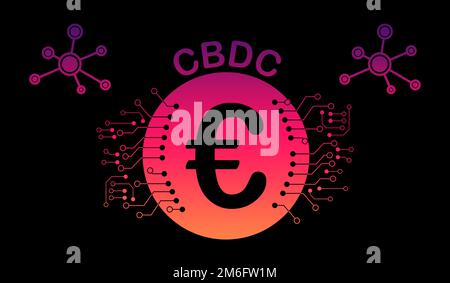 Darstellung eines cbdc-Konzepts Stockfoto