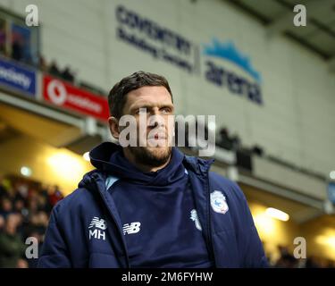 Cardiff City Manager Mark Hudson vor dem Sky Bet Championship-Spiel Coventry City vs Cardiff City in der Coventry Building Society Arena, Coventry, Großbritannien, 29. Dezember 2022 (Foto von Nick Browning/News Images) Stockfoto