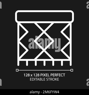 Teppich Pixel Perfect weißes lineares Symbol für dunkles Thema Stock Vektor