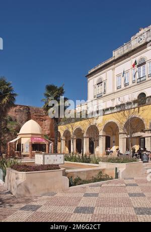 Historisches Rathaus in Silves, Algarve - Portugal Stockfoto