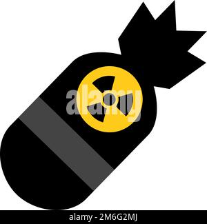 Atombombensymbol. Atombombe. Bearbeitbarer Vektor. Stock Vektor