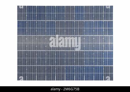 Sonnenkollektoren auf dem Dach isoliert Stockfoto