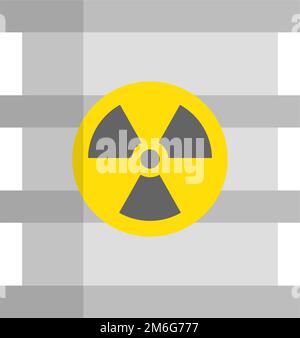 Radioaktives Material kann. Kernmaterial. Bearbeitbarer Vektor. Stock Vektor