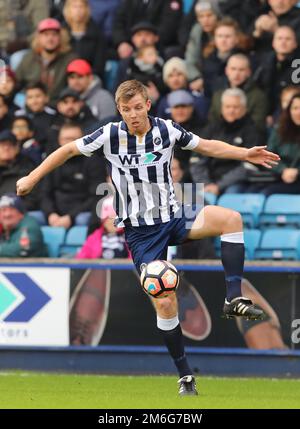 Tony Craig von Millwall - Millwall V Watford, FA Cup vierte Runde, The Den, London - 29. Januar 2017. Stockfoto