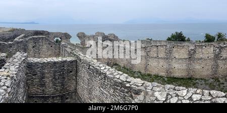 Ruinen der römischen Villa Grotten von Catullus in sirmione am gardasee in itlay Stockfoto