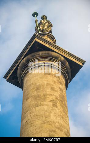 Kolonne nach Liberty vom Boden aus gesehen nach oben. Gibside. Tyne und Wear. UK Stockfoto