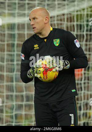 John Ruddy von Norwich City - Norwich City gegen Brentford, Sky Bet Championship, Carrow Road, Norwich - 3. Dezember 2016. Stockfoto