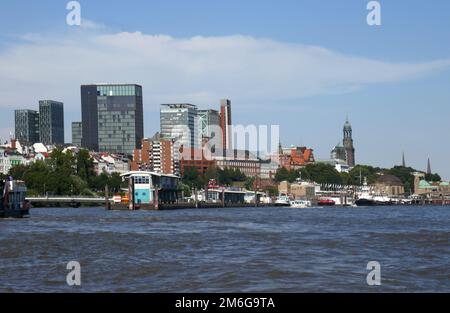 Die Elbe in Hamburg Stockfoto