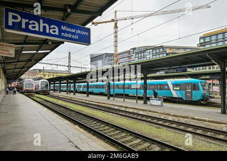 Prag, Tschechische Republik. 04. Januar 2023. Prager Bahnhof Masaryk, abgebildet am 4. Januar 2023, in Prag, Tschechische Republik. Kredit: VIT Simanek/CTK Photo/Alamy Live News Stockfoto